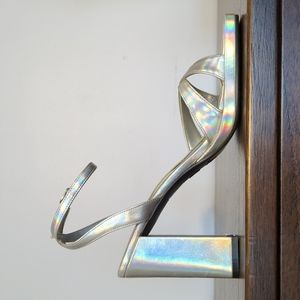 Fioni strappy disco sandals, chunky 4-inch heels